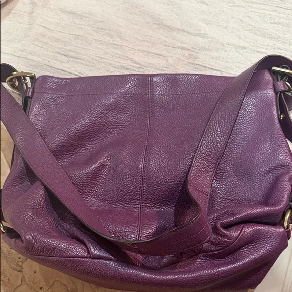 Coach Purple Leather Hobo Bag - Picture 4 of 7